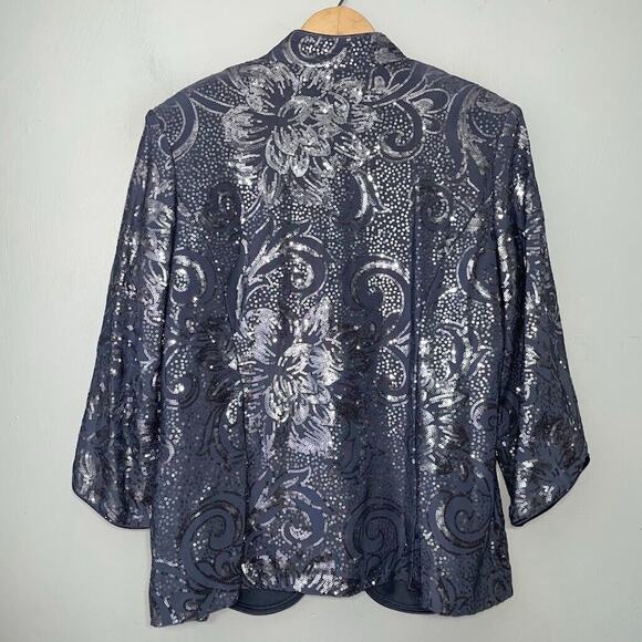 Alex Evenings Size 16 All Over Sequin Jacket Event Mother of the Bride Wedding - Picture 5 of 9